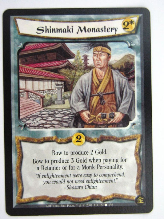 Vintage L5R Cards: SHINMAKI MONASTERY # 27E53