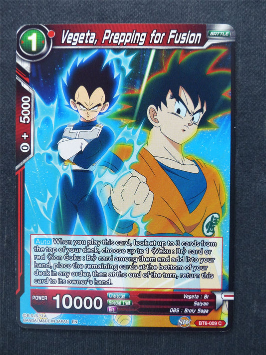 Vegeta Prepping for Fusion - Dragon Ball Super Cards #9L