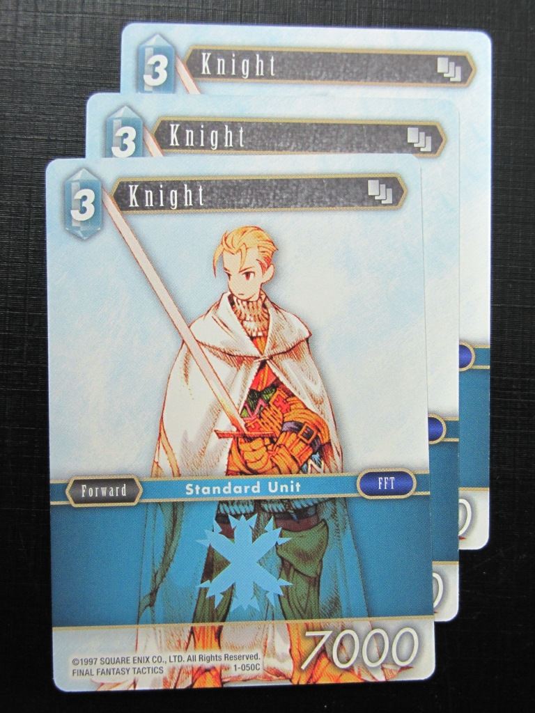 Final Fantasy Cards: KNIGHT 1-050C x3 # 19J94