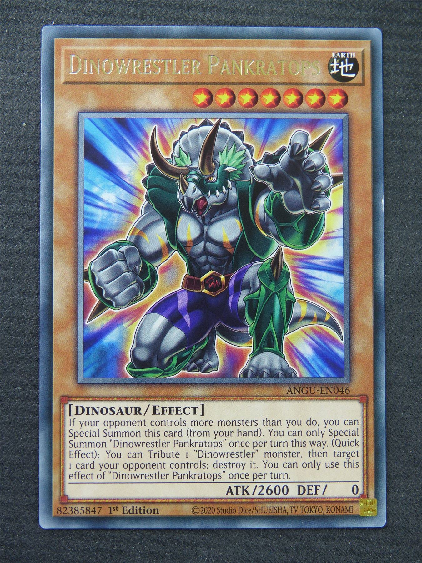 Dinowrestler Pankratops ANGU Rare - 1st Edition - Yugioh Card #1OQ