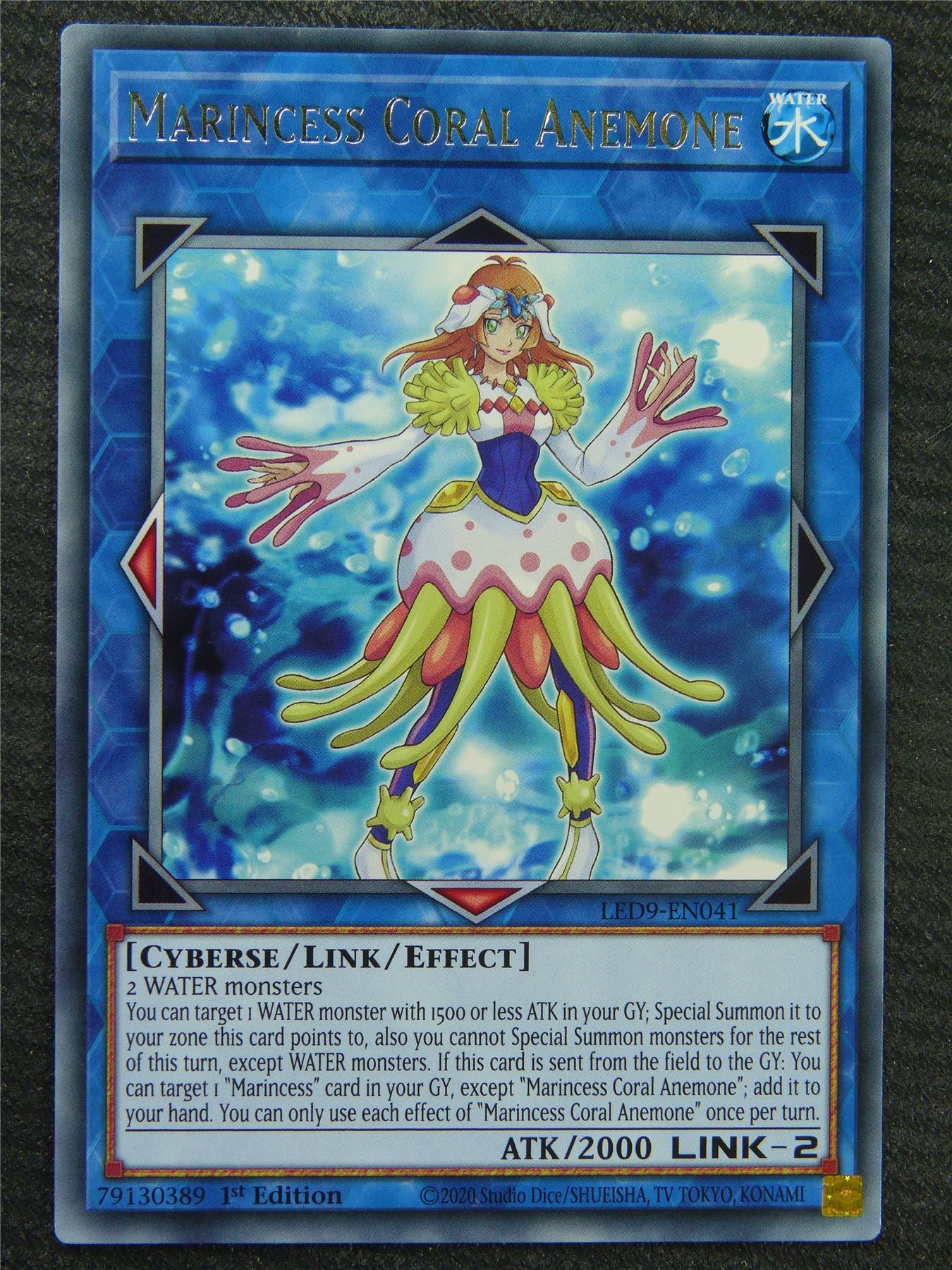 Marincess Coral Anemone LED9 Rare - 1st ed - Yugioh Card #8QN