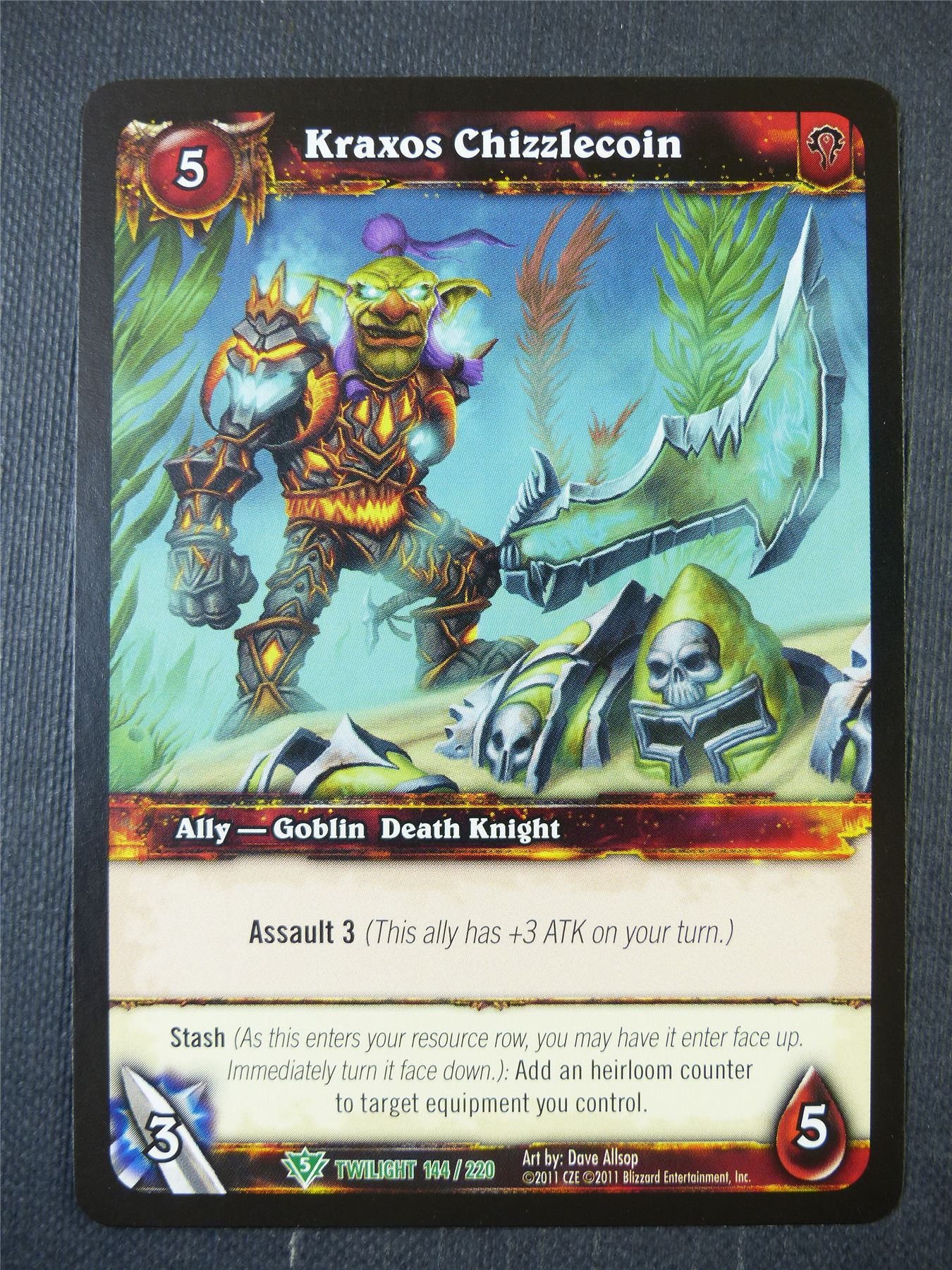 Kraxos Chizzlecoin 144/220 - WoW Card #17H