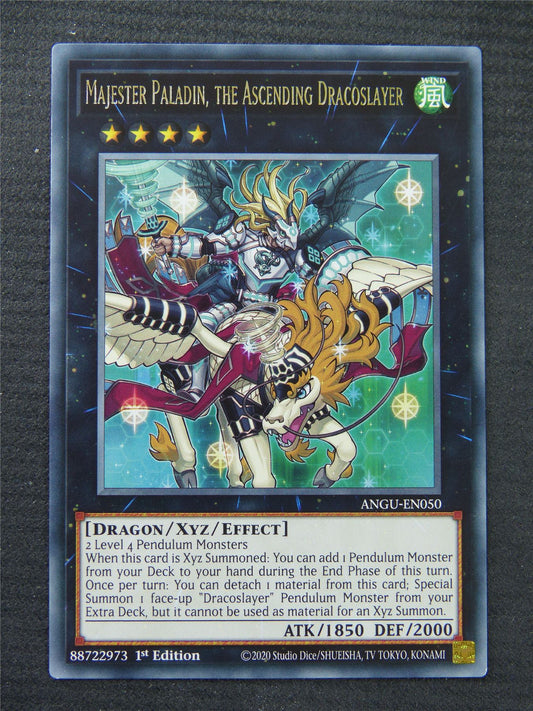 Majester Paladin The Ascending Dracoslayer ANGU Rare - 1st Edition - Yugioh Card #1OV