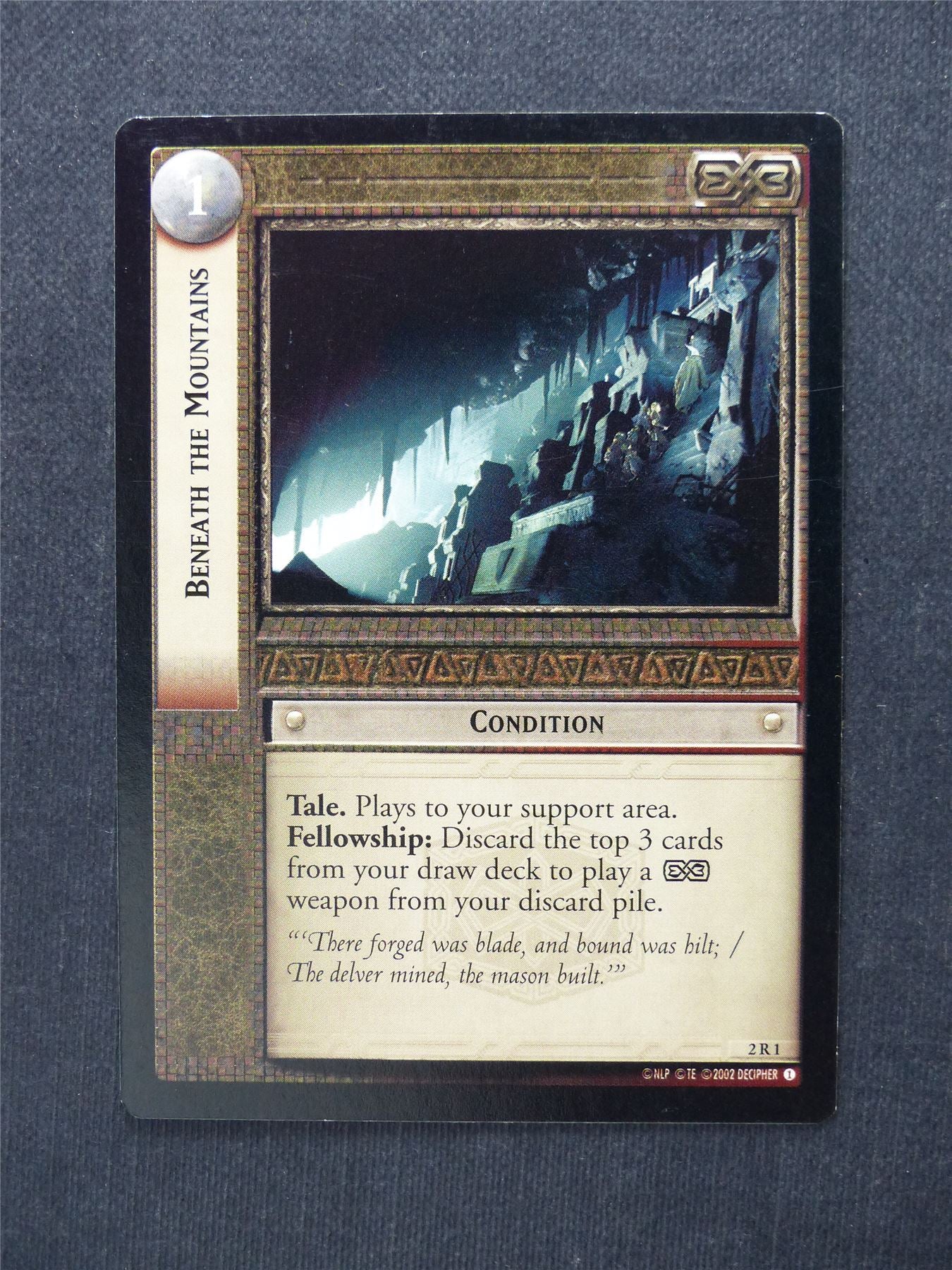 Beneath the Mountains 2 R 1 - LotR Cards #5M