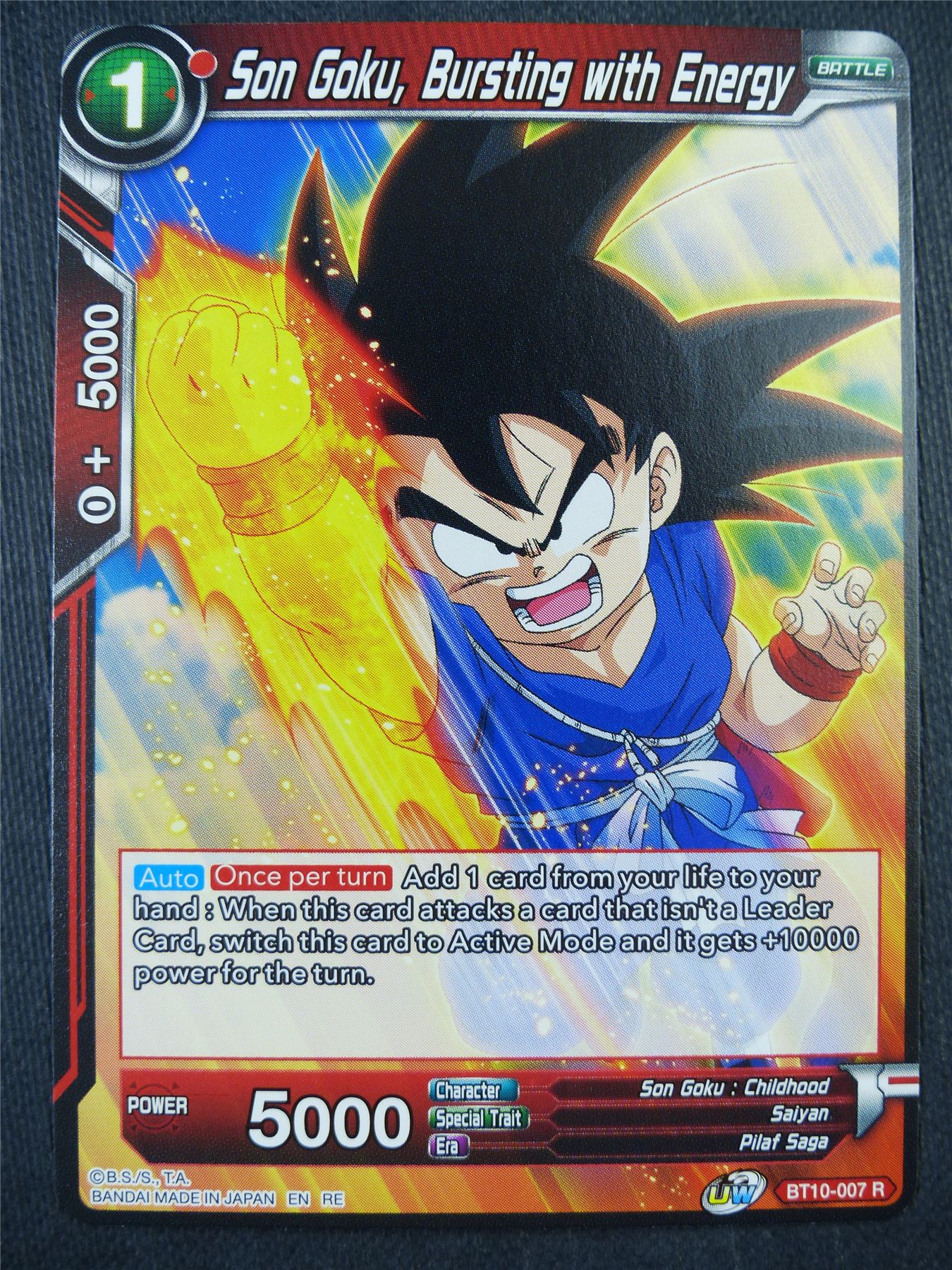 Son Goku Bursting With Energy BT10 R - Dragon Bal Super Card #920