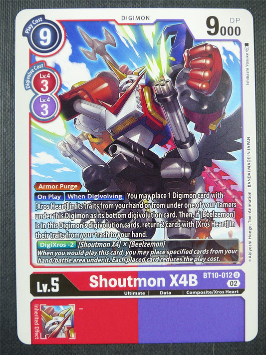 Shoutmon X4B BT10-012 U - Xros Encounter - Digimon Card #97R