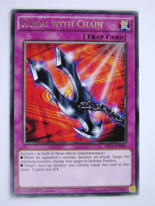 Yugioh Cards: KUNAI WITH CHAIN MIL1 RARE # 11J7