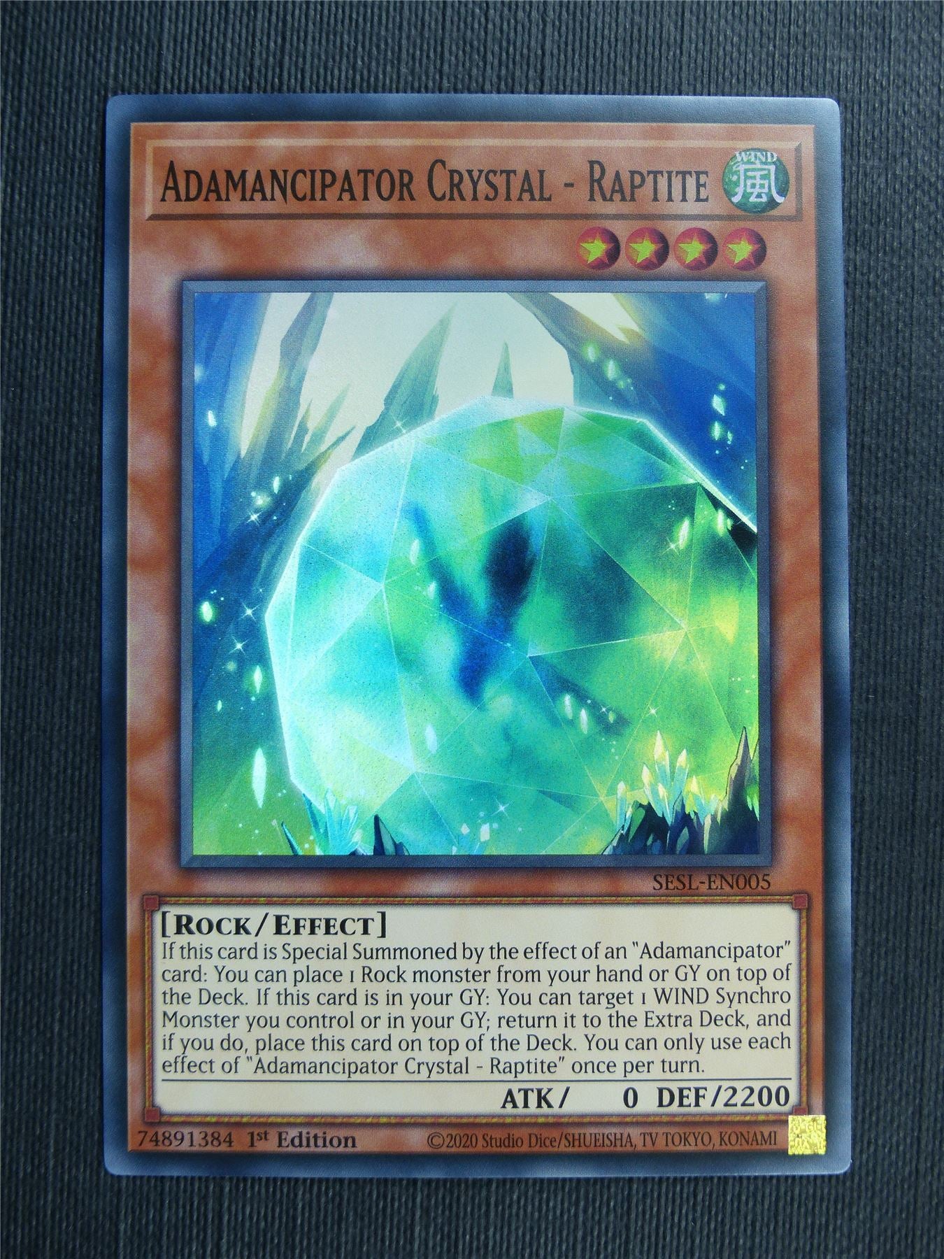 Adamancipator Crystal - Raptite - SESL Yugioh Card Archeron Adamancipator Crystal - Raptite - SESL Yugioh Card Archeron