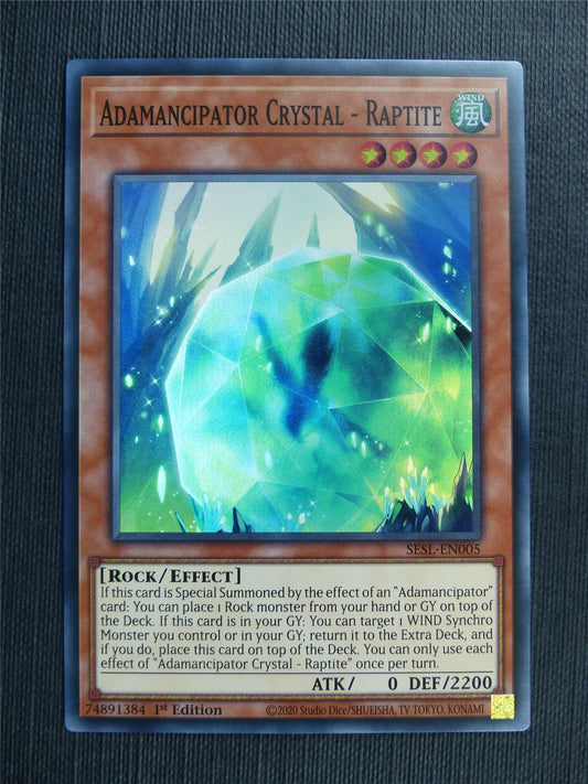 Adamancipator Crystal - Raptite - SESL Yugioh Card