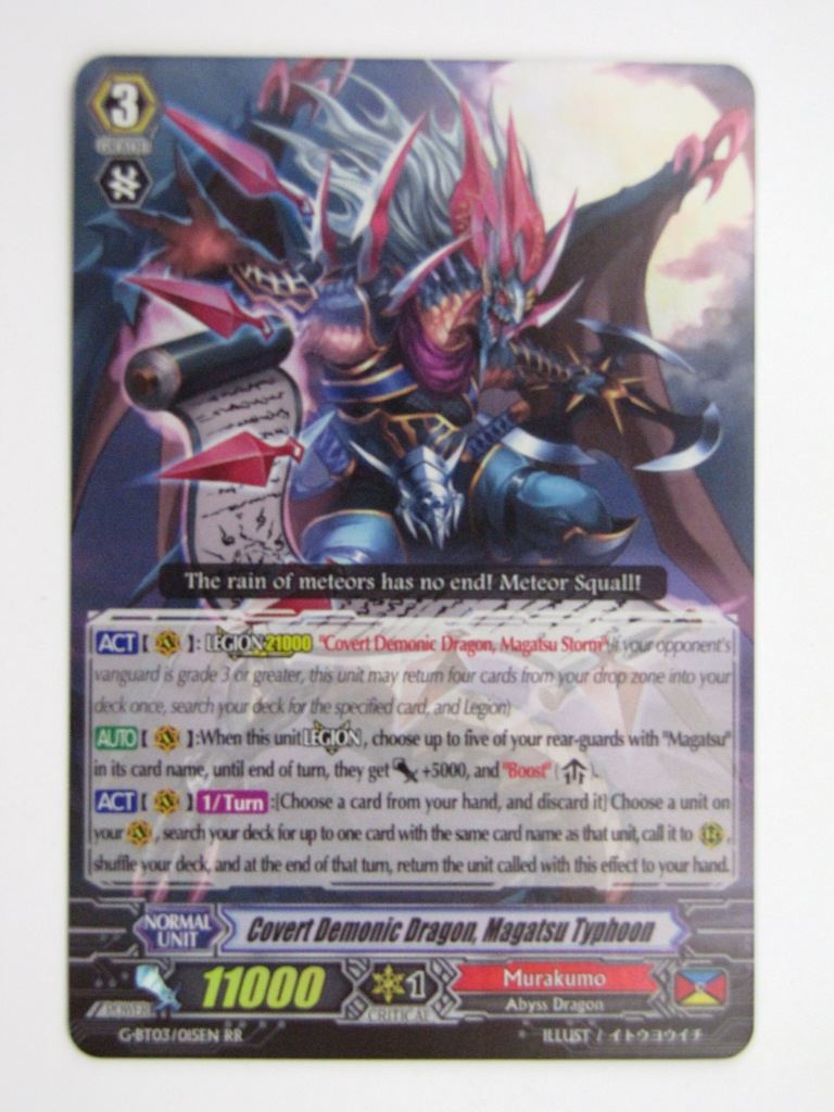 Vanguard Cards: COVERT DEMONIC DRAGON, MAGATSU TYPHOON G-BT03 RR # 35E86