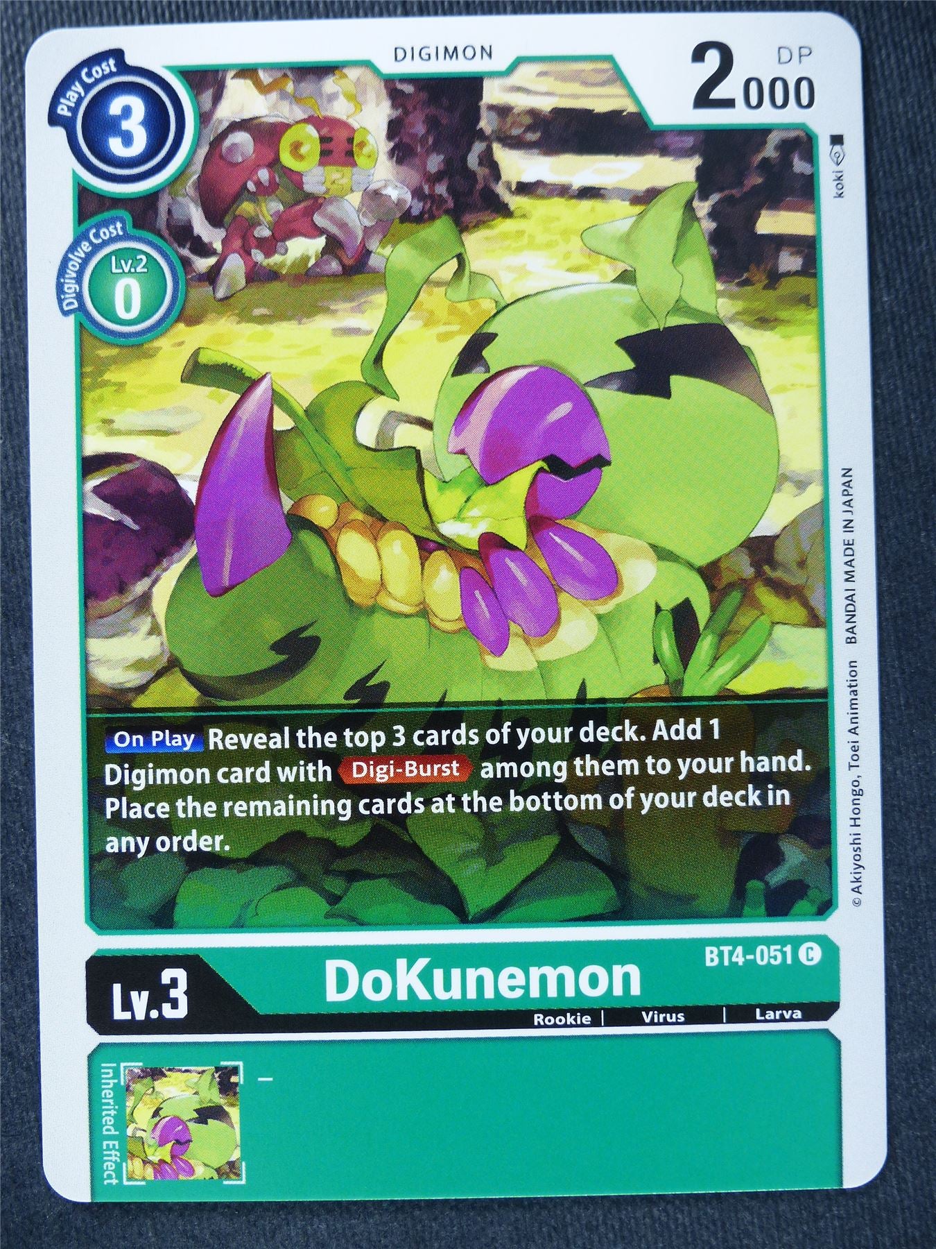 DoKunemon BT4-051 C - Digimon Cards #10M