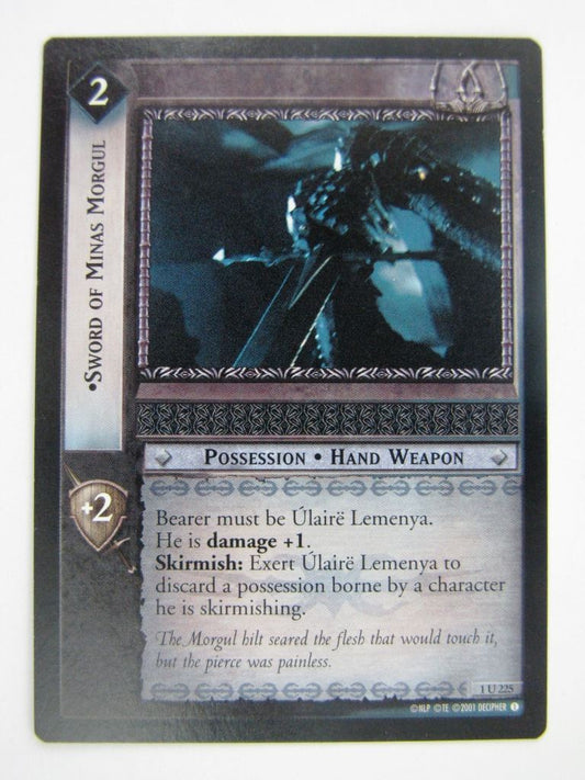 LOTR Cards: SWORD OF MINAS MORGUL 1 U 225 # 9E36