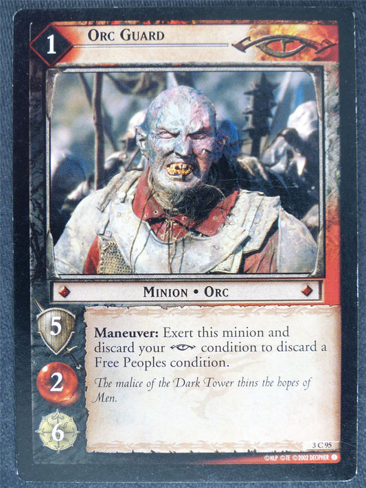 Orc Guard 3 C 95 - played - LotR Cards #XR