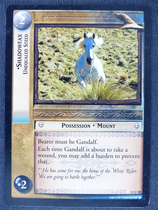 Shadowfax 11 U 40 - played - LotR cards #ED