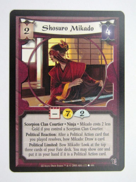 Vintage L5R Cards: SHOSURO MIKADO # 27H11