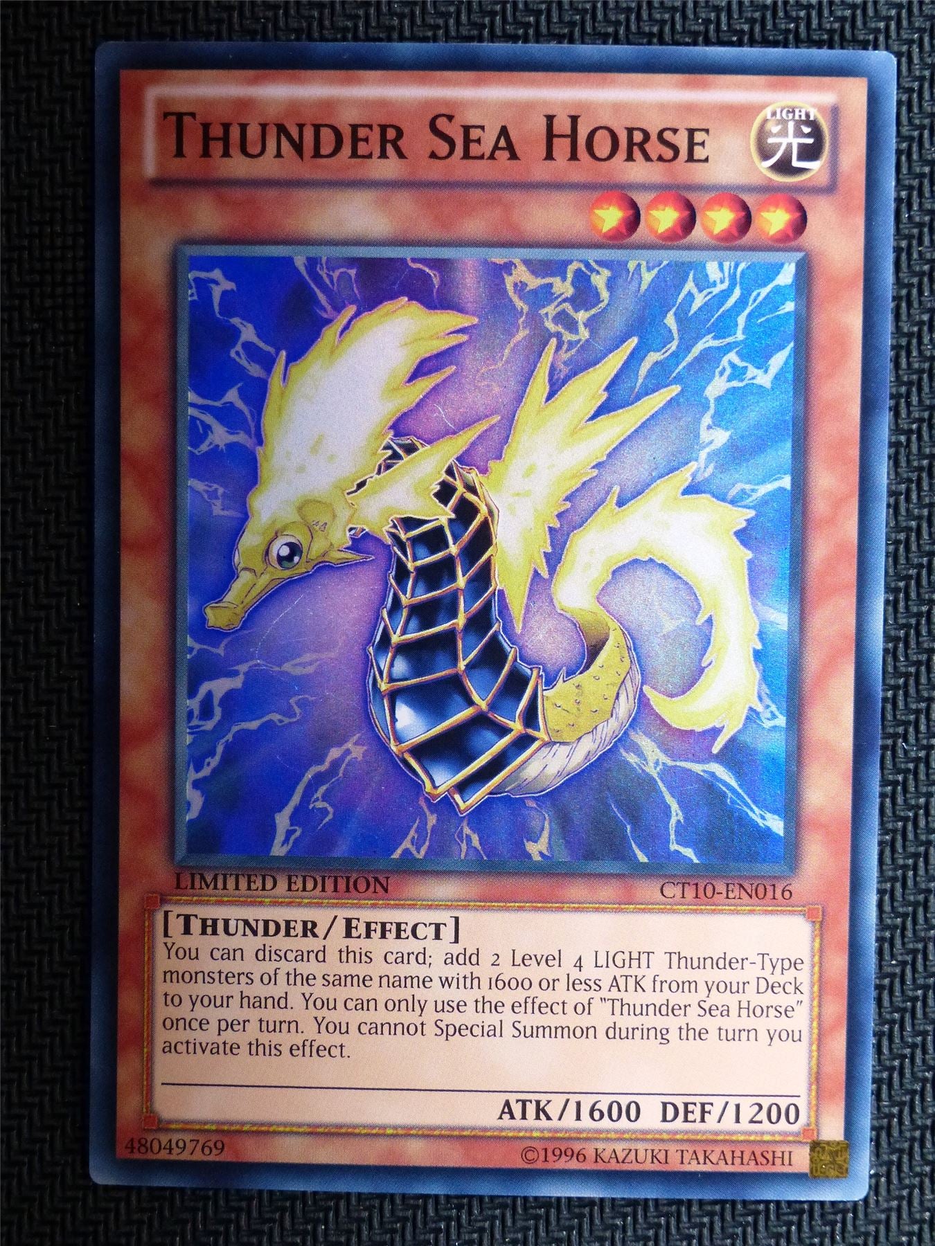 Thunder Sea Horse - CT10 - Super Rare - Yugioh Card # 1I3