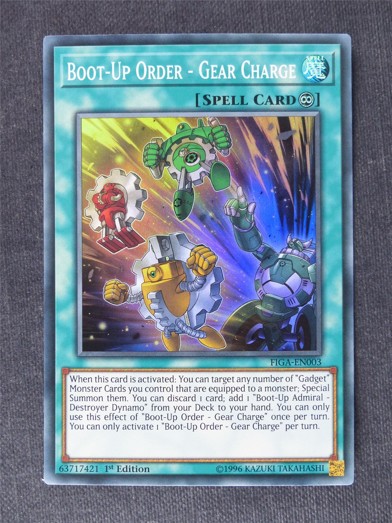 Boot-Up Order - Gear Charge FIGA Super Rare - 1st ed - Yugioh Cards #QW