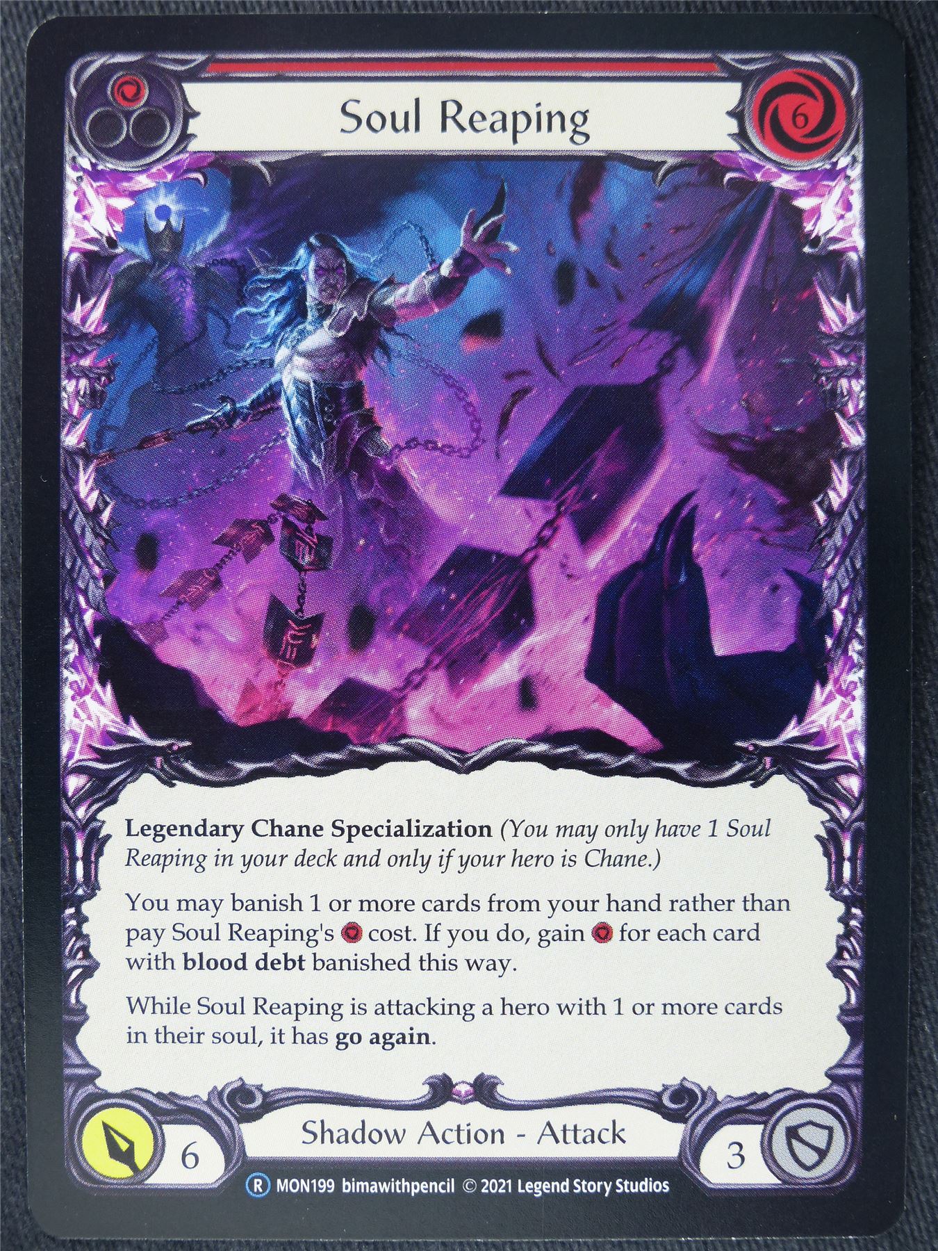 Soul Reaping Red - Monarch Unlimited - Flesh and Blood Cards #HY