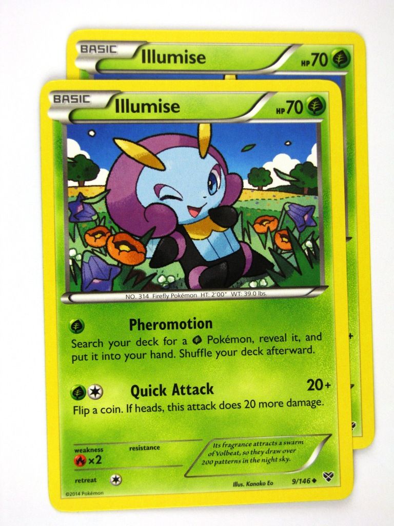 Pokemon Cards: ILLUMISE 9/146 x2: X & Y