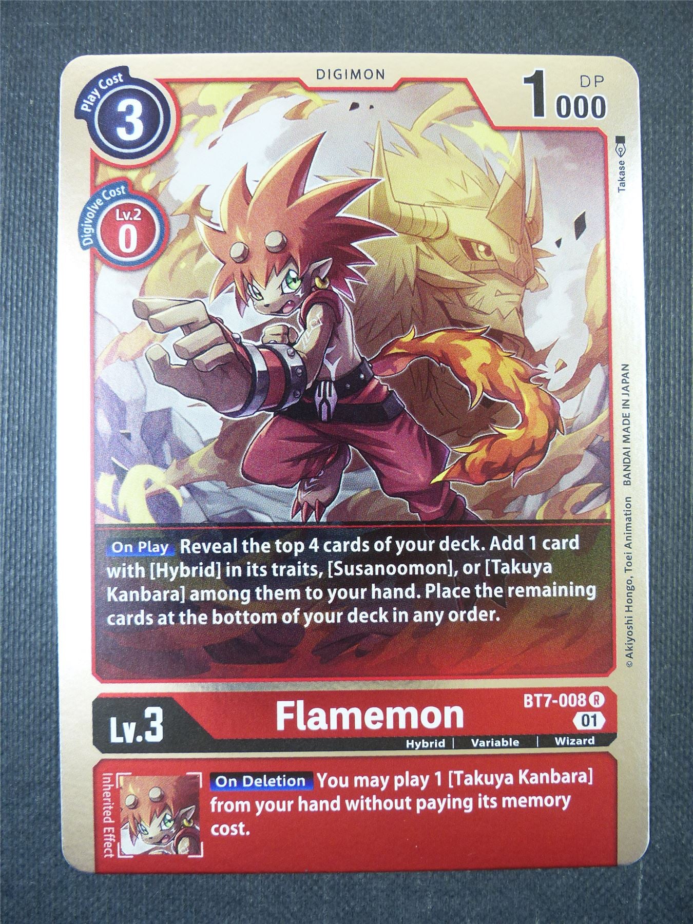 Flamemon BT7-008 R - Digimon Card #1Z2