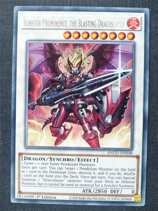 Ignister Prominence The Blasting Dracoslayer ANGU Rare - 1st ed Yugioh Cards #36B