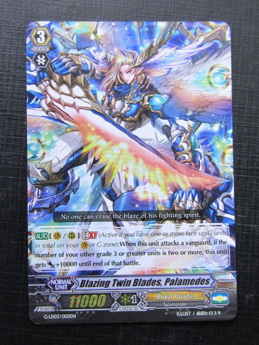 BLAZING TWIN BLADES PALAMEDES G-LD03 FOIL - Vanguard Card # 4A8