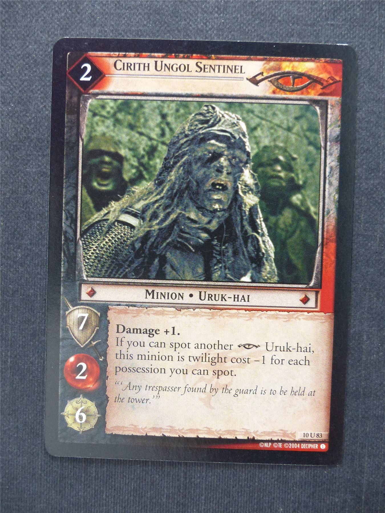 Cirith Ungol Sentinel 10 U 83 - LotR Cards #85