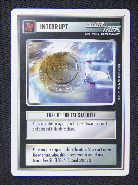 Interrupt Loss of Orbital Stability - Star Trek Next Gen Card #4QV