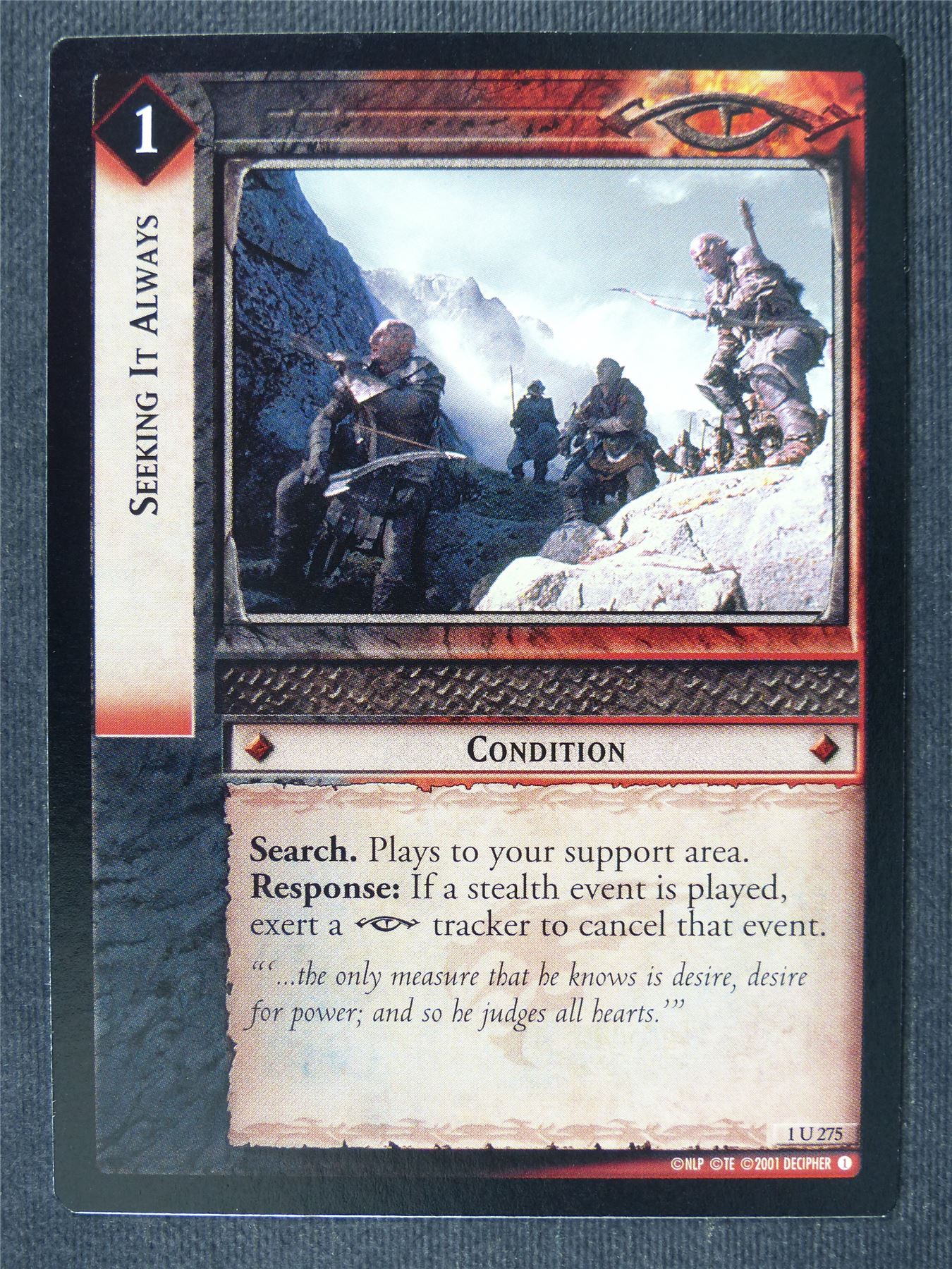 Seeking It Always 1 U 275 - LotR Cards #3IF