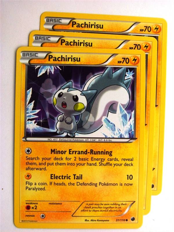 Pokemon CCG: PACHIRISU 37/116 x3 :Plasma Freeze