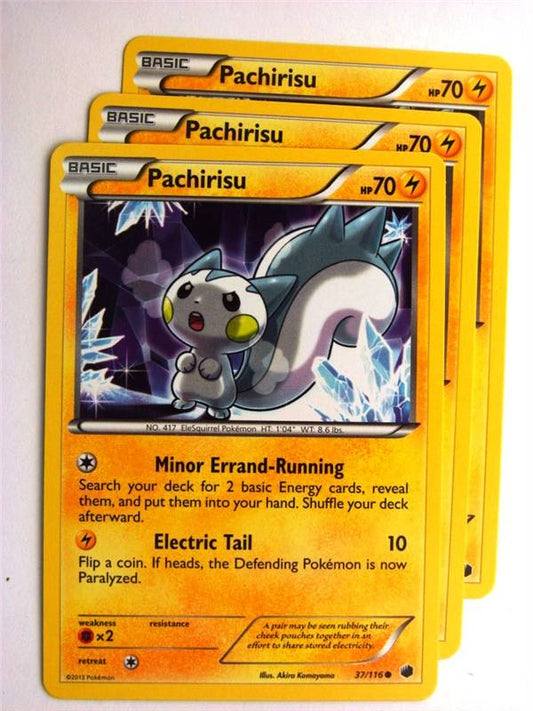 Pokemon CCG: PACHIRISU 37/116 x3 :Plasma Freeze