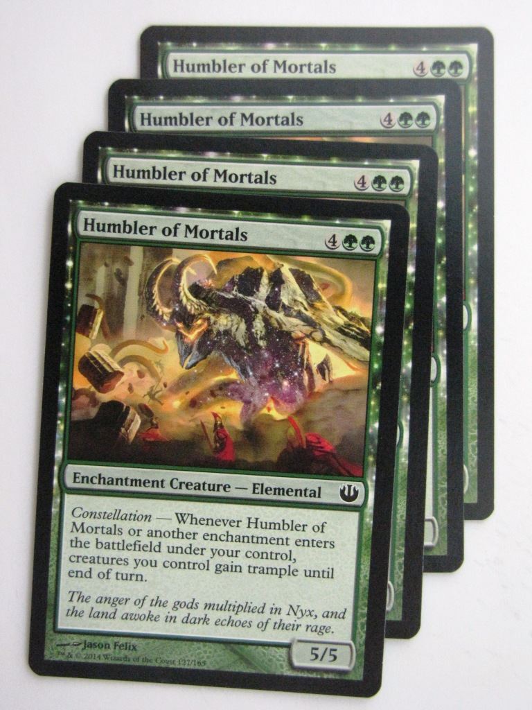 MTG Magic Cards: HUMBLER OF MORTALS x4 Journey to Nyx playset # 24B42