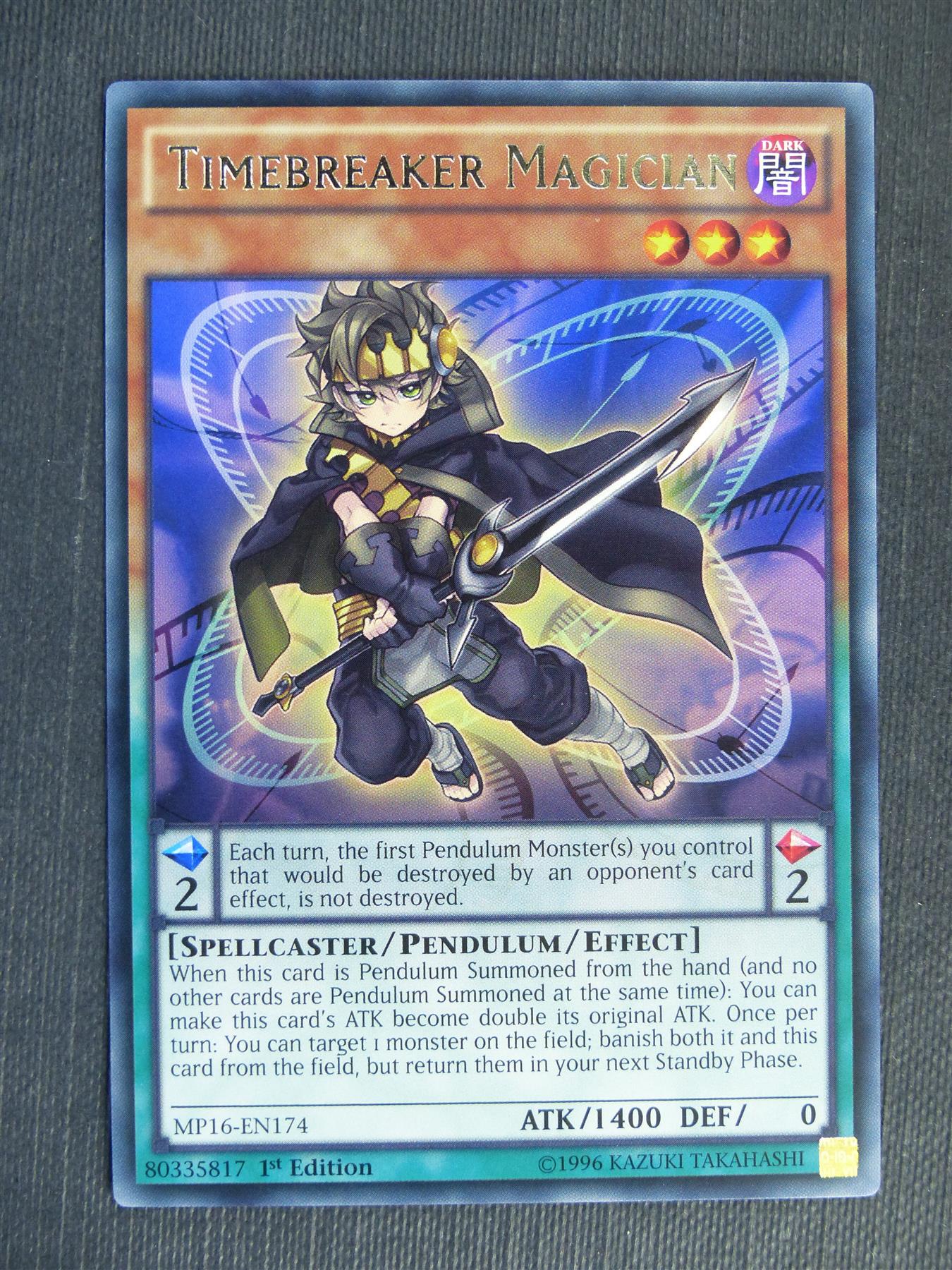 Timebreaker Magician MP16 Rare - 1st ed - Yugioh Cards #2S3