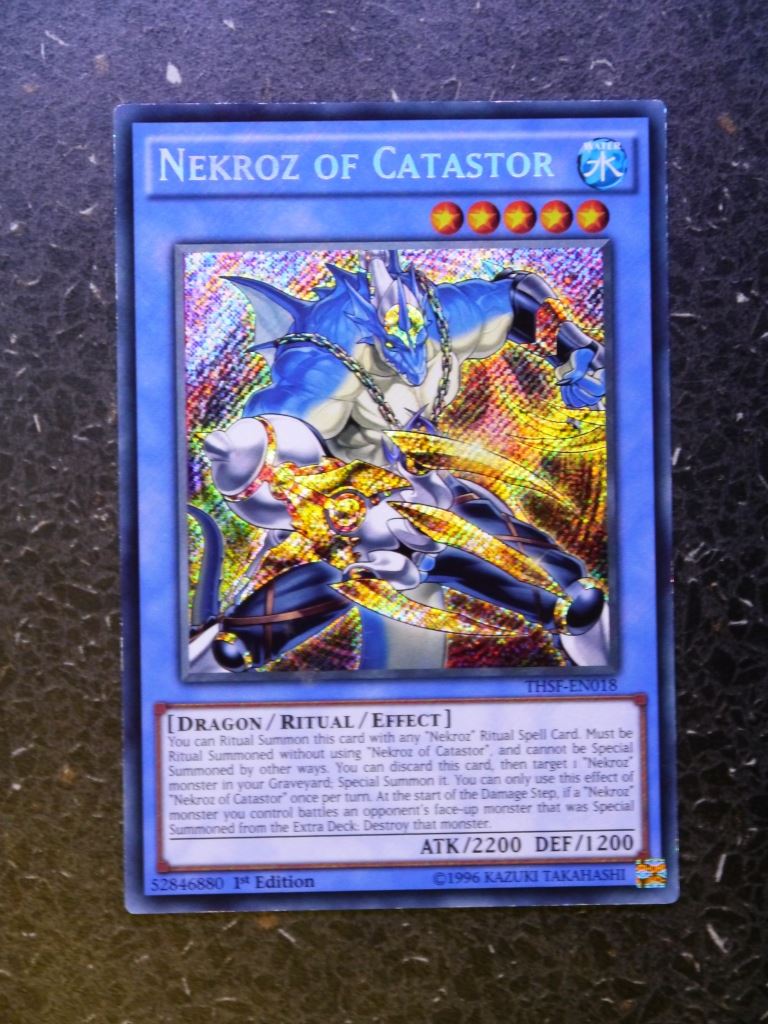 Yugioh cards: NEKROZ OF CATASTOR THSF SECRET RARE # J33