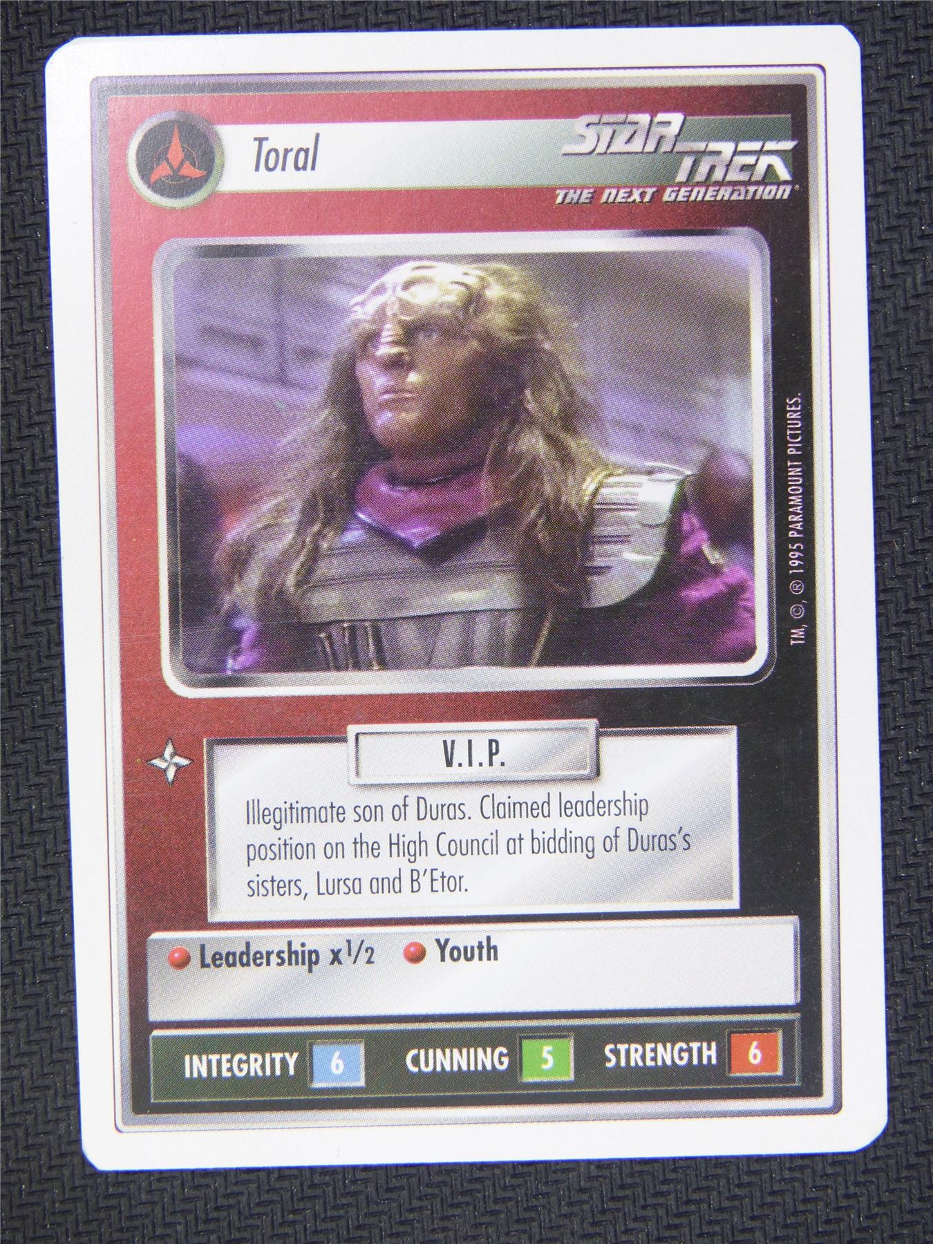 Toral White Border - Star Trek Next Gen Card  #4P8