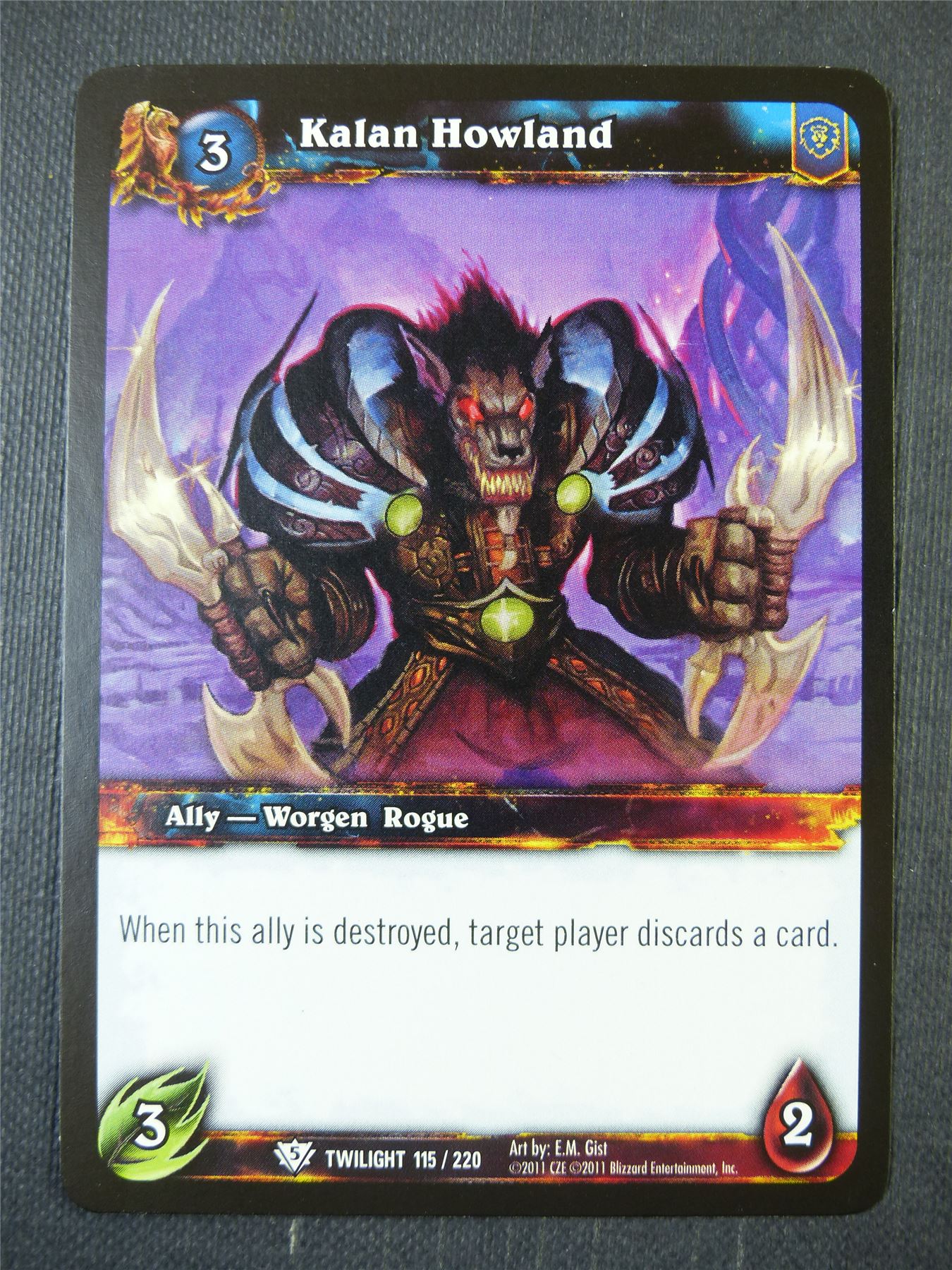 Kalan Howland 115/220 - WoW Card #16M