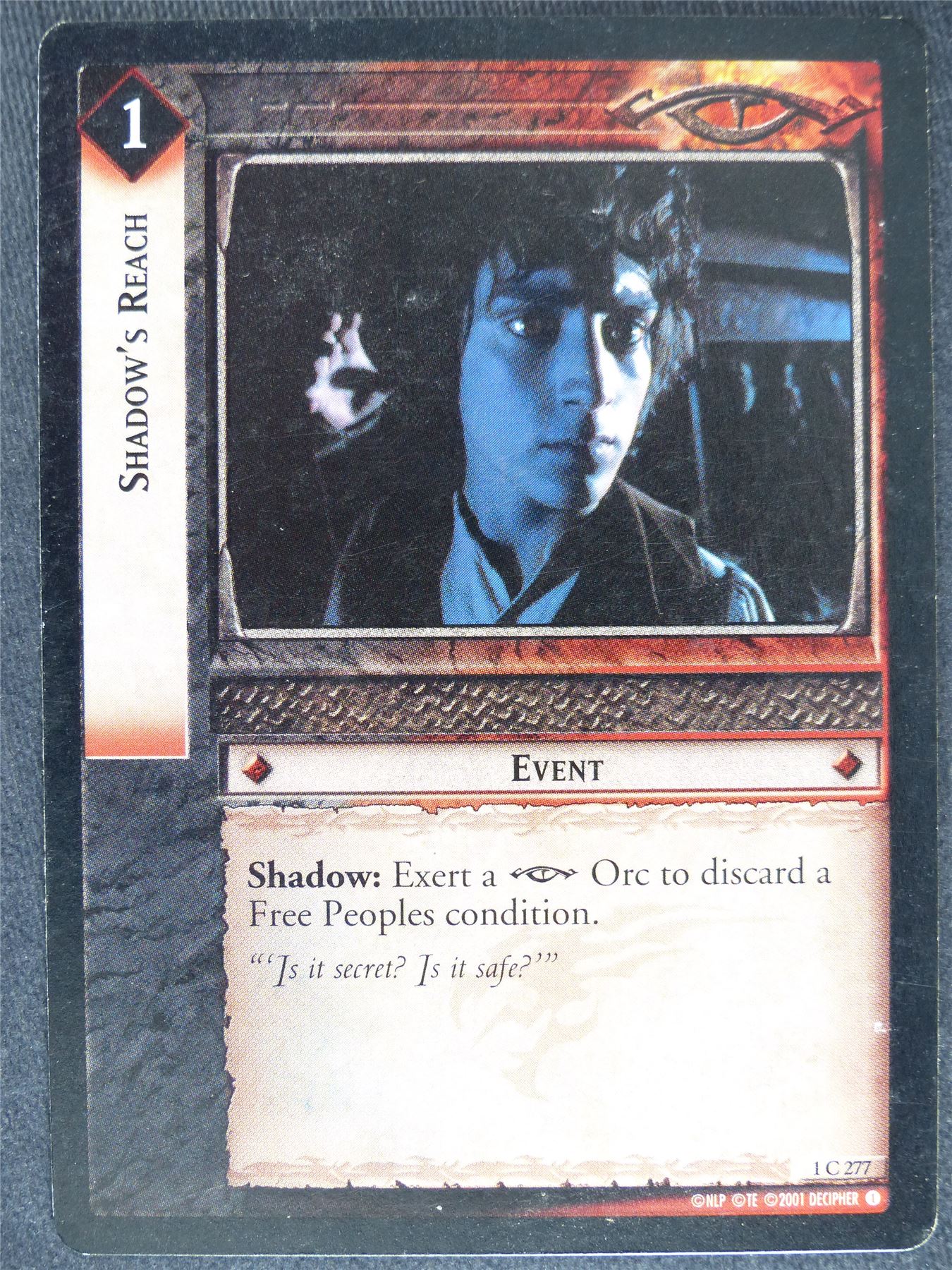 Shadow's Reach 1 C 277 - played - LotR Cards #XL