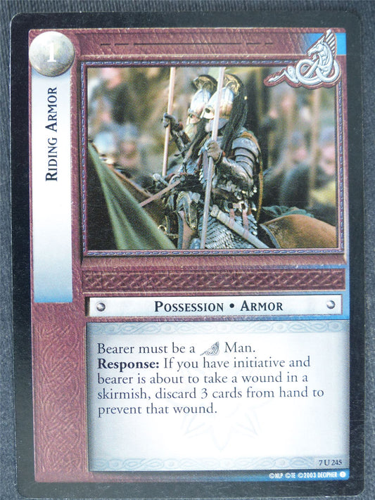 Riding Armor 7 U 245 - played - LotR Cards #W1