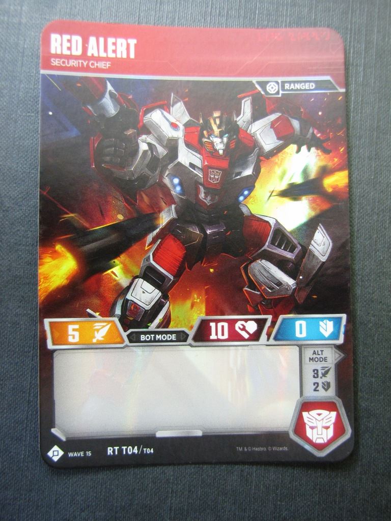 Red Alert RT T04/T04 - Foil - Transformers Cards # 4J4