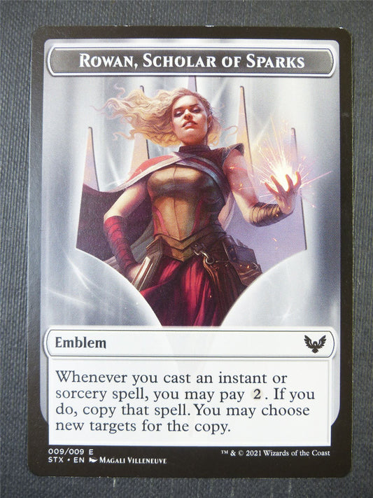 Rowan Scholar of Sparks Emblem Token - Mtg Card #12Q