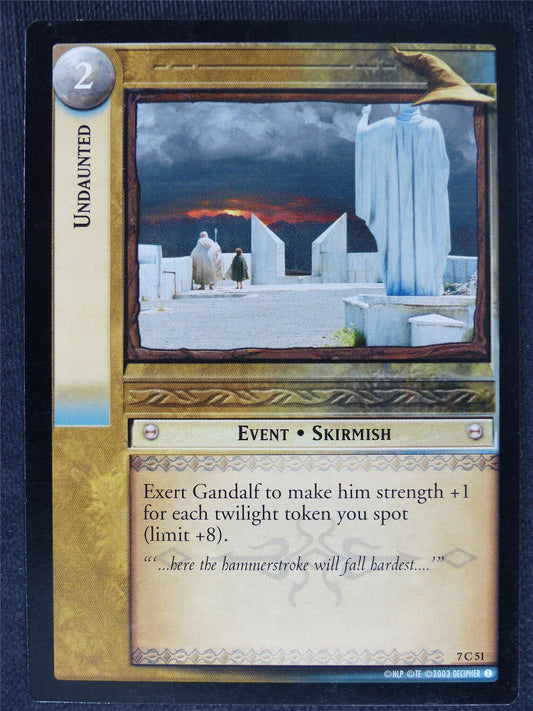 Undaunted 7 C 51 - played - LotR cards #E6