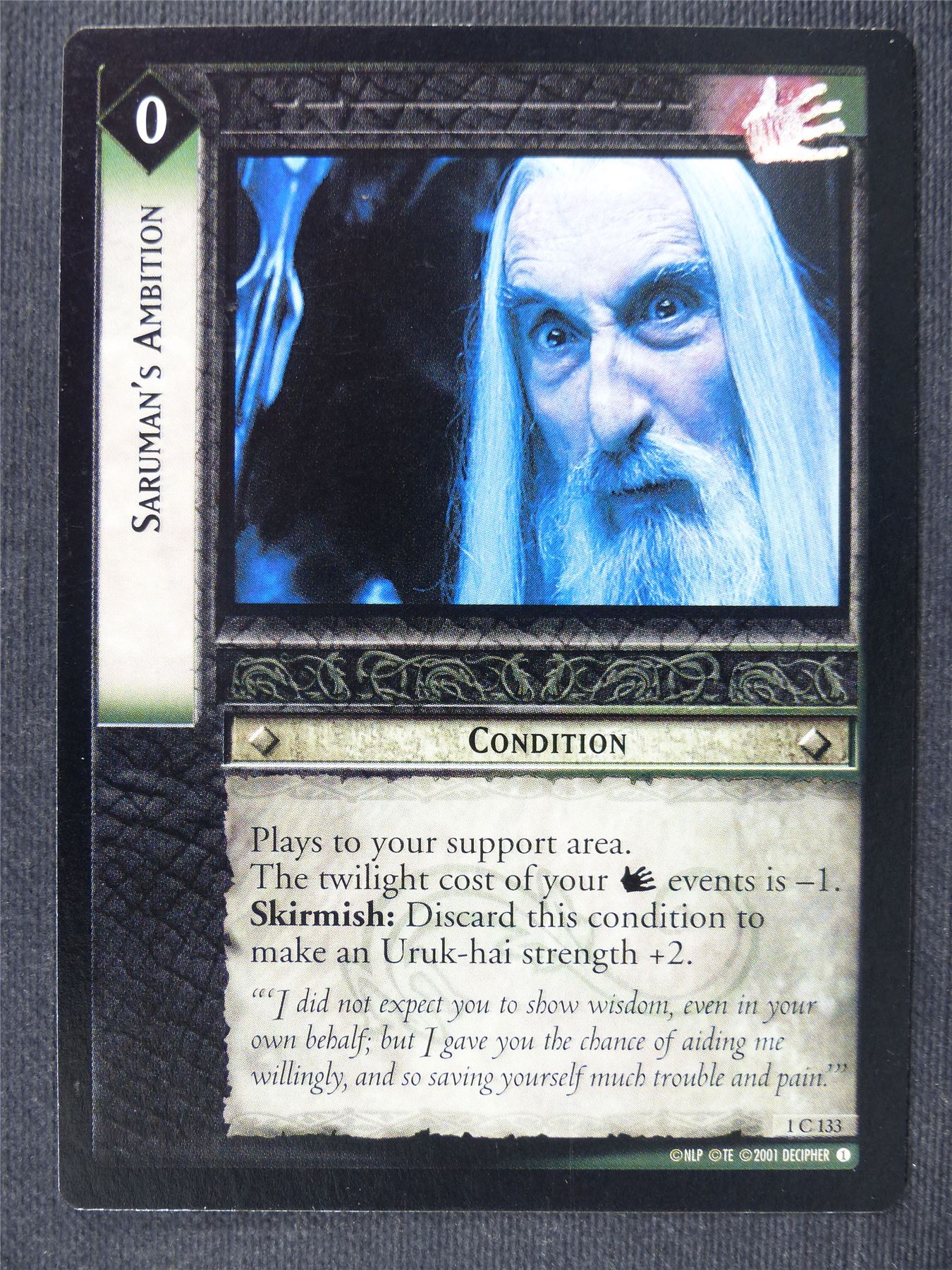 Saruman's Ambition 1 C 133 - LotrR Cards #3FJ