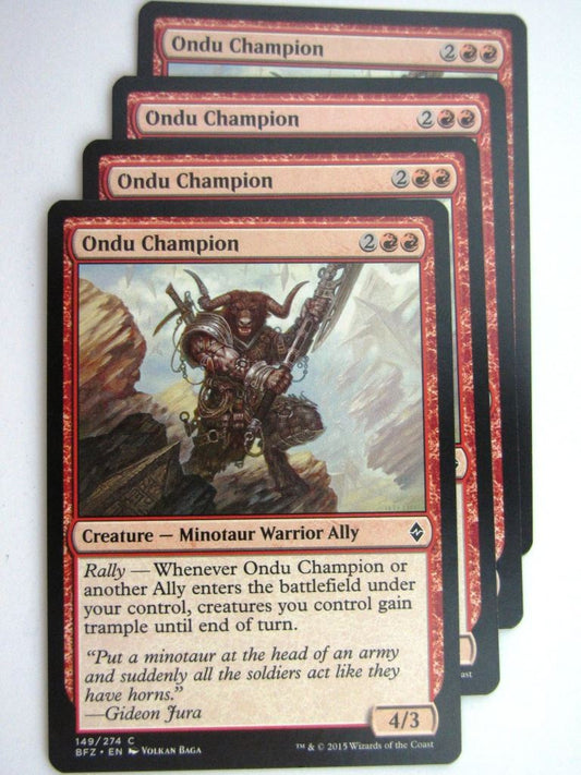 MTG Cards:BATTLE FOR ZENDIKAR: ONDU CHAMPION x4 # 37A38