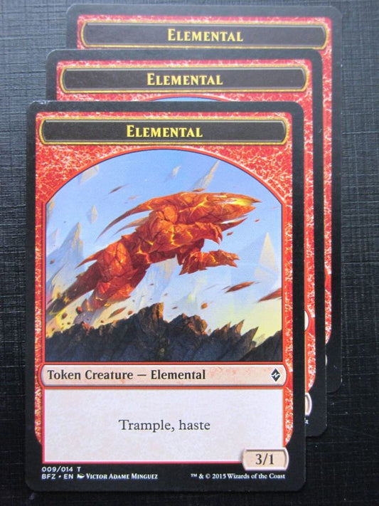 MTG Magic Token Cards: ELEMETNAL x3 # 18A28