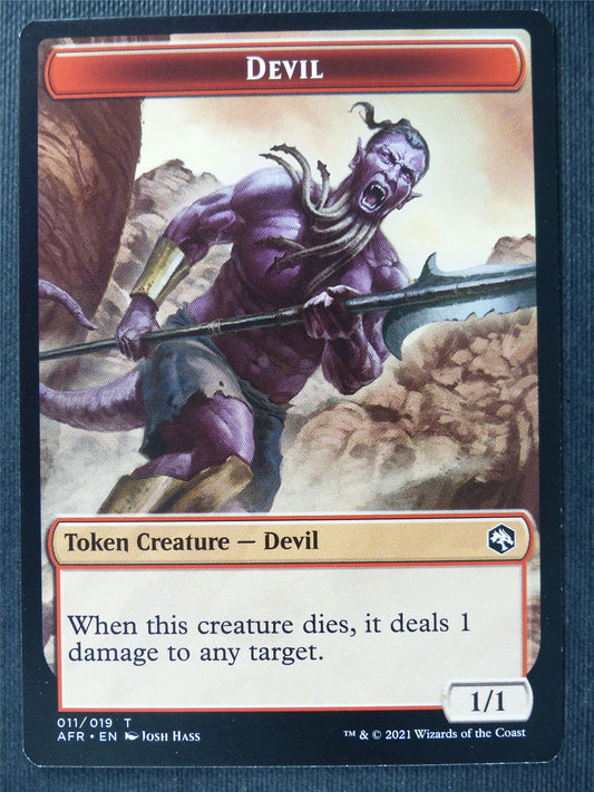 Devil Token - AFR - Mtg Card #2BU