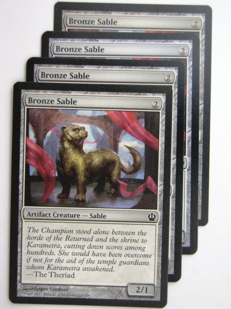 MTG Magic Cards: BRONZE SABLE x4 Theros playset # 23J29