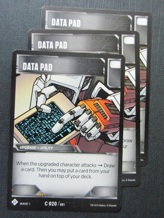 Data Pad C 020/081 x3 - Transformers Cards # 7F57