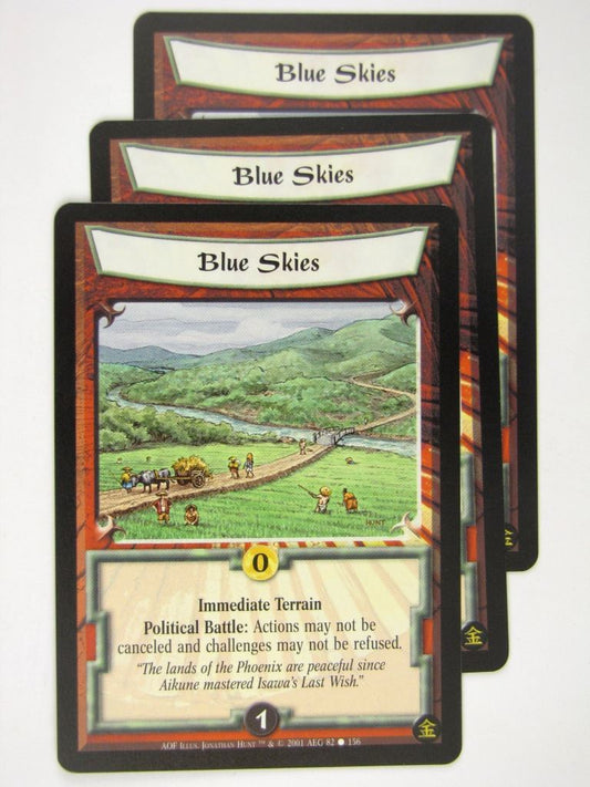 Vintage L5R Cards: BLUE SKIES x3 # 16J71