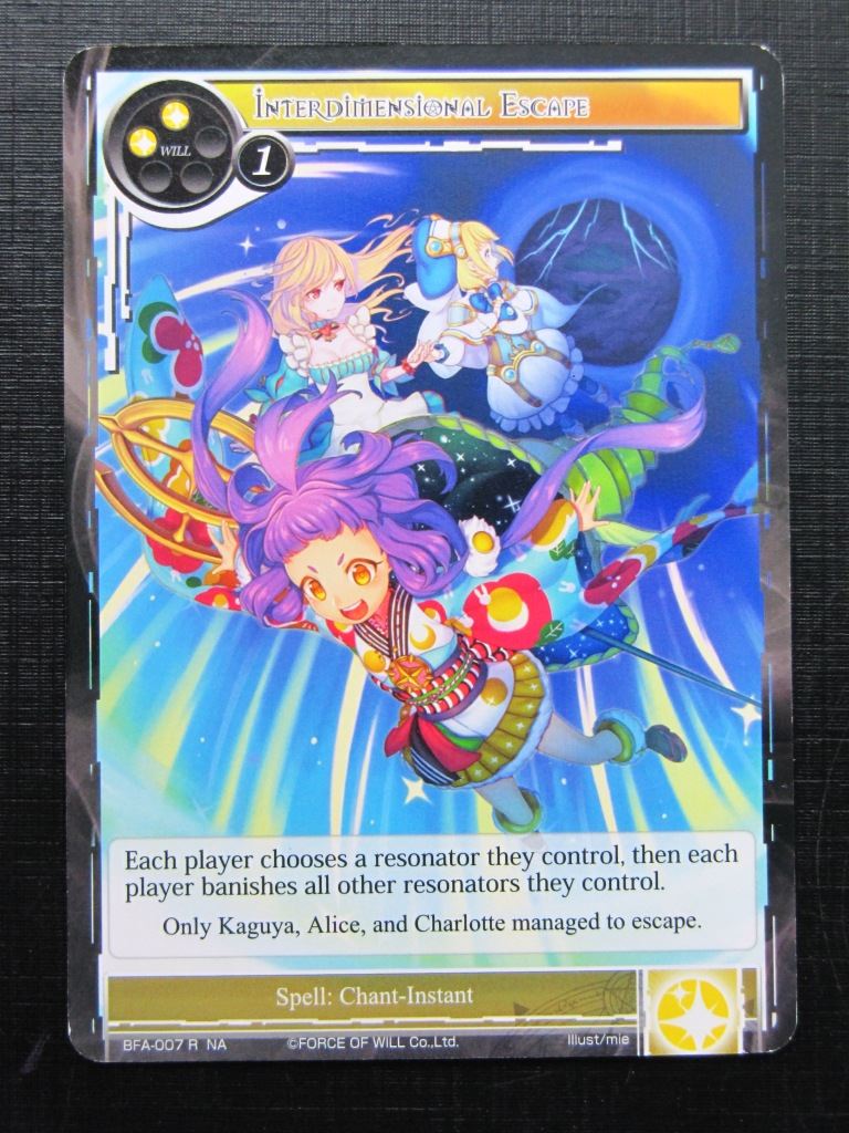 Force of Will Cards: INTERDIMENSIONAL ESCAPE R # 26G34