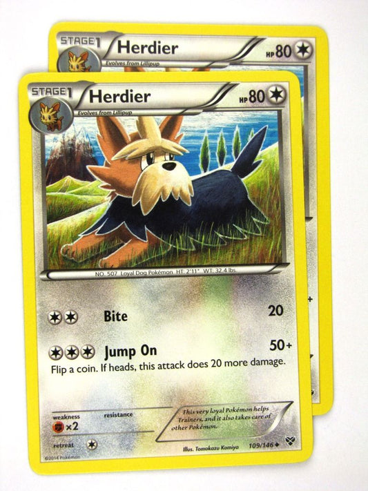 Pokemon Cards: HERDIER 109/146 x2: X & Y